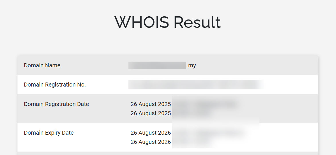 Whois Result